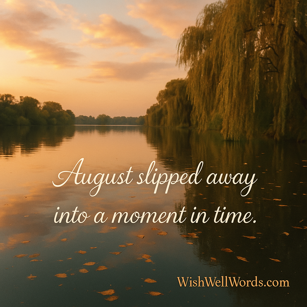August slipped away into a moment in time