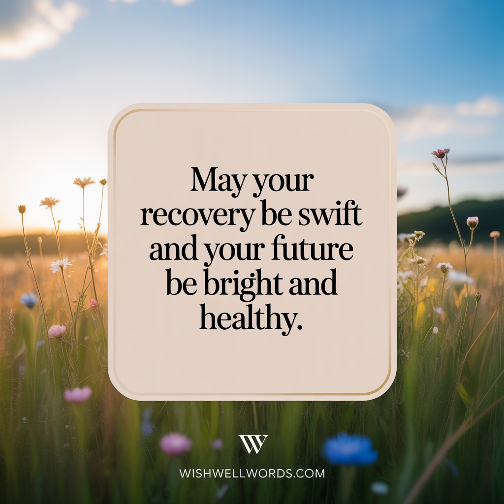 May your recovery be swift and your future be bright and healthy