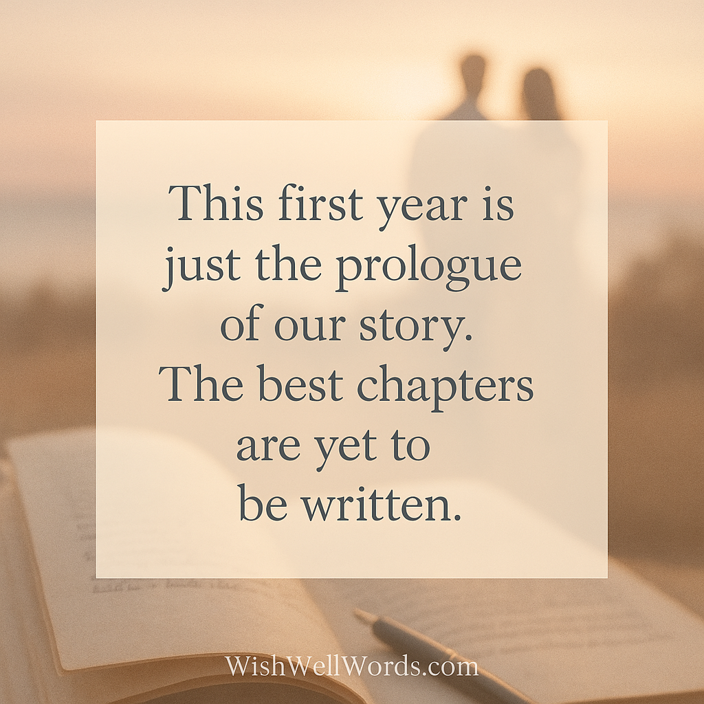 This first year is just the prologue of our story. The best chapters are yet to be written
